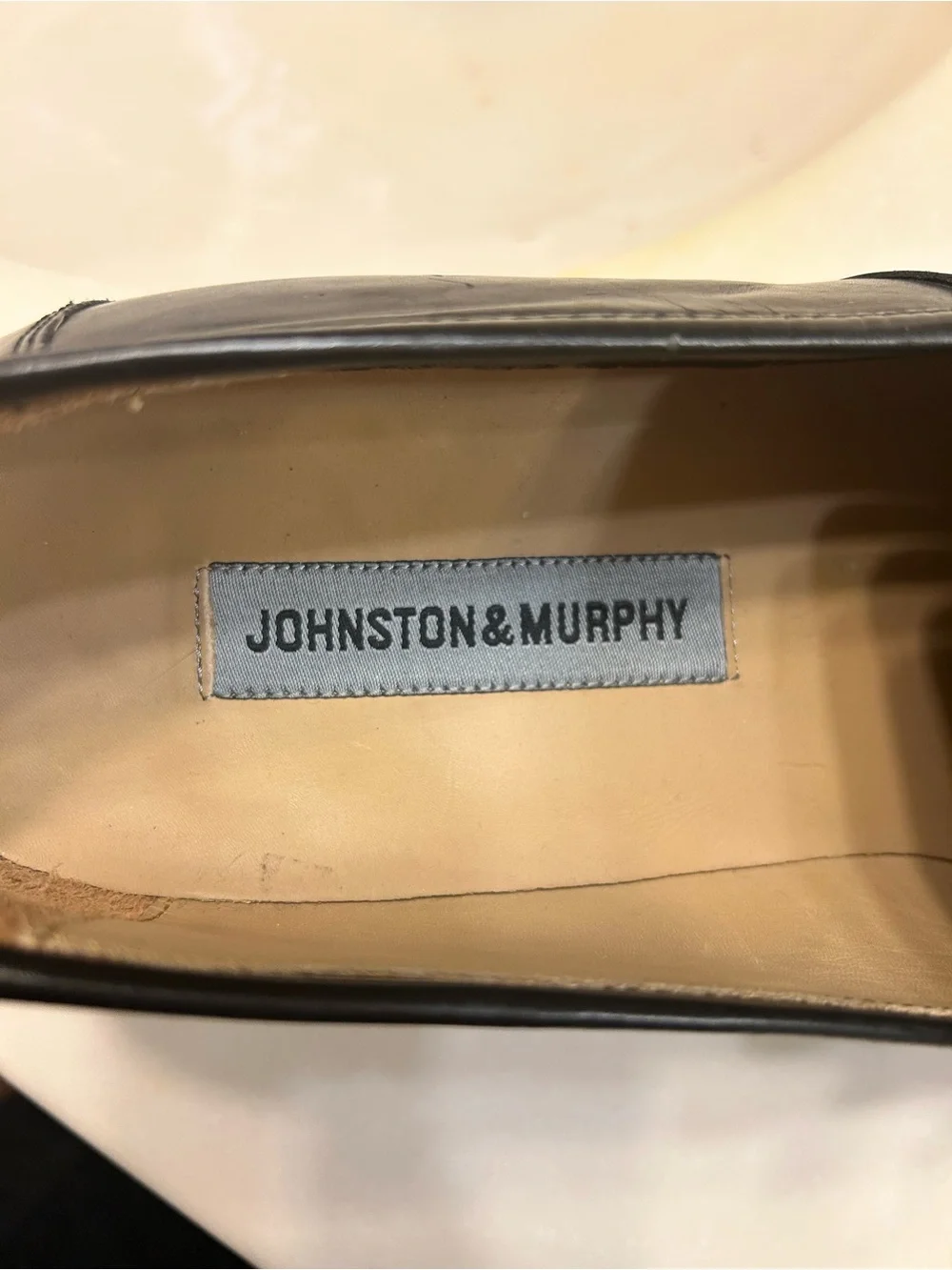 Johnston & Murphy Men’s Black Leather Tassel Loafers Size 9.5 Classic Premium